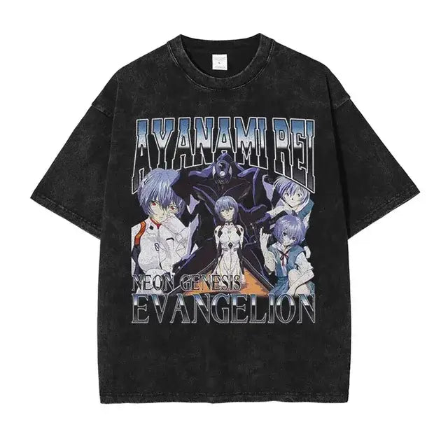 Evangelion T-shirts Vintage Washed